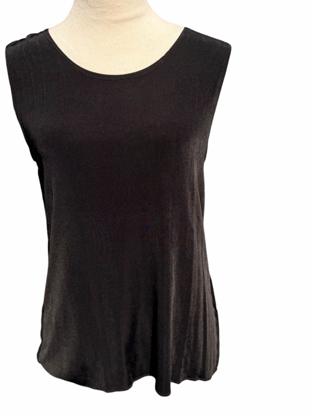 Chico’s Size 1 Medium Black Sleeveless Women’s Tank Top Slinky